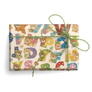 Carta Decorativa con Oro Wooden Alphabet 80gr di Toscana Carte Pregiate Srl