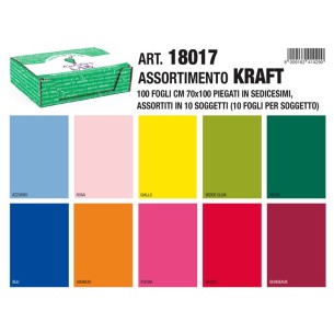 Carta Regalo Kraft Colori As 70x100 di Toscana Carte Pregiate Srl