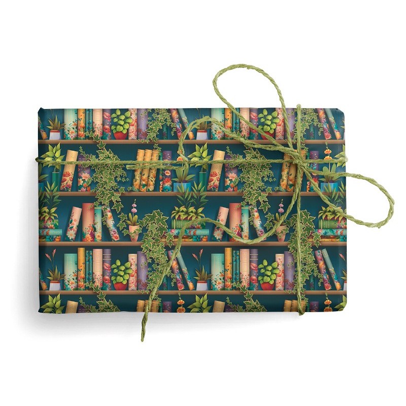 Carta Decorativa con Oro Flowery Bookshop 80gr di Toscana Carte Pregiate Srl