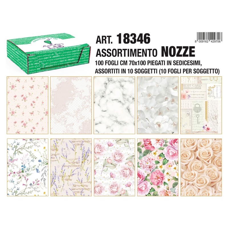 Sc.100 Fg Carta Regalo Sogg.Nozze 70x100 di Toscana Carte Pregiate Srl