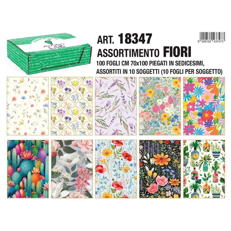 Sc.100 Fg Carta Regalo Sogg.Fiori 70x100 di Toscana Carte Pregiate Srl