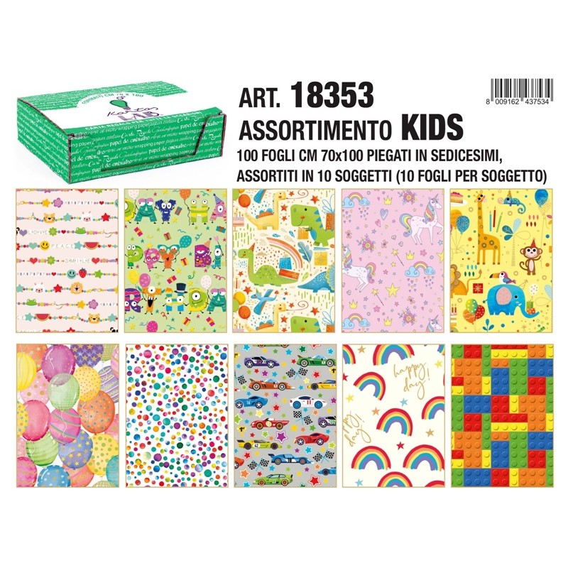 Sc.100 Fg Carta Regalo Sogg.Kids 70x100 di Toscana Carte Pregiate Srl
