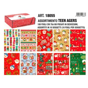 Sc.100 Fg Carta Regalo 70x100 Natale Teen Agers di Toscana Carte Pregiate Srl