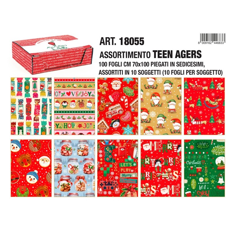 Sc.100 Fg Carta Regalo 70x100 Natale Teen Agers di Toscana Carte Pregiate Srl