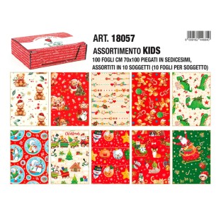 Sc.100 Fg Carta Regalo 70x100 Natale Kids di Toscana Carte Pregiate Srl