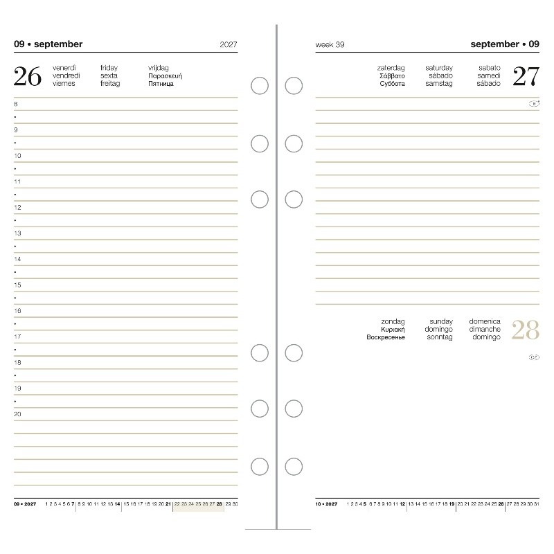 9,5x17 Ricambio Organizer Giornaliero di Castelli Spa