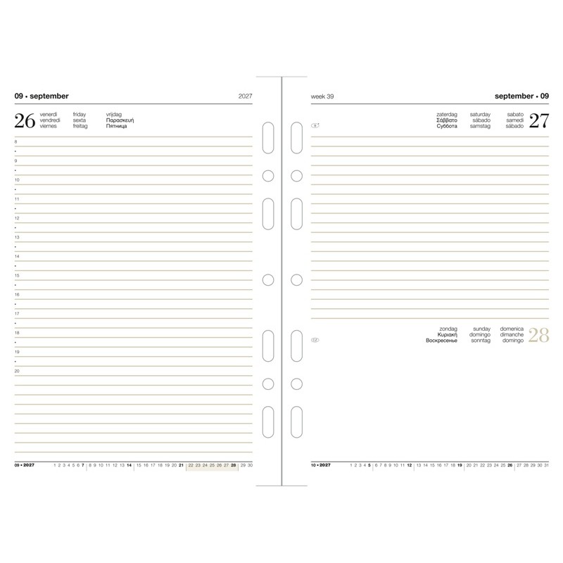 14,5x21 Ricambio Organizer Giornaliero di Castelli Spa