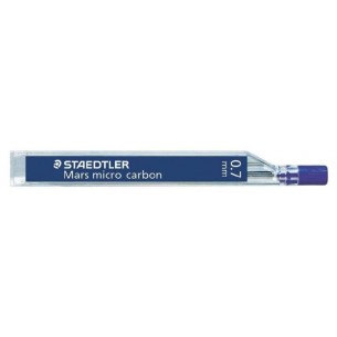 Mars Micro Carbon, Astuccio Hb con 12 Mine Grafite Diametro  0,7 Mm Hb di Staedtler