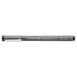 Pigment Liner 07 Penna a Punta Sintetica Graduata, Tratto 0,7 Mm. Colore Inchiostro Nero. di Staedtler