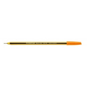 Noris Stick, Penna a Sfera Arancione con Lungo Puntale in Ottone, Fusto Esagonale, Colore Arancione di Staedtler
